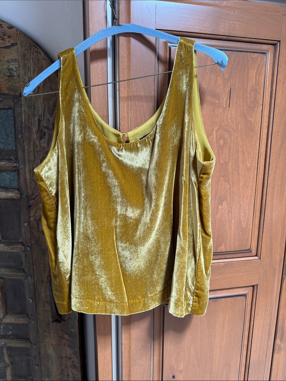 J. Crew Velvet Camisole in Mustard Gold
